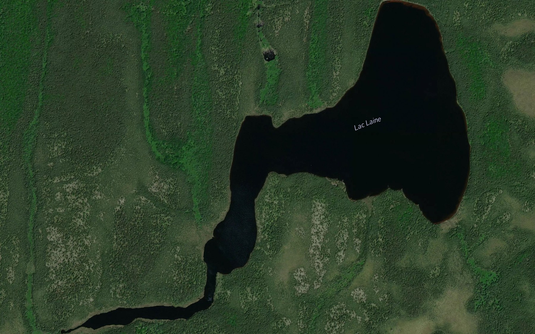 Satellite map of the Lac Laine