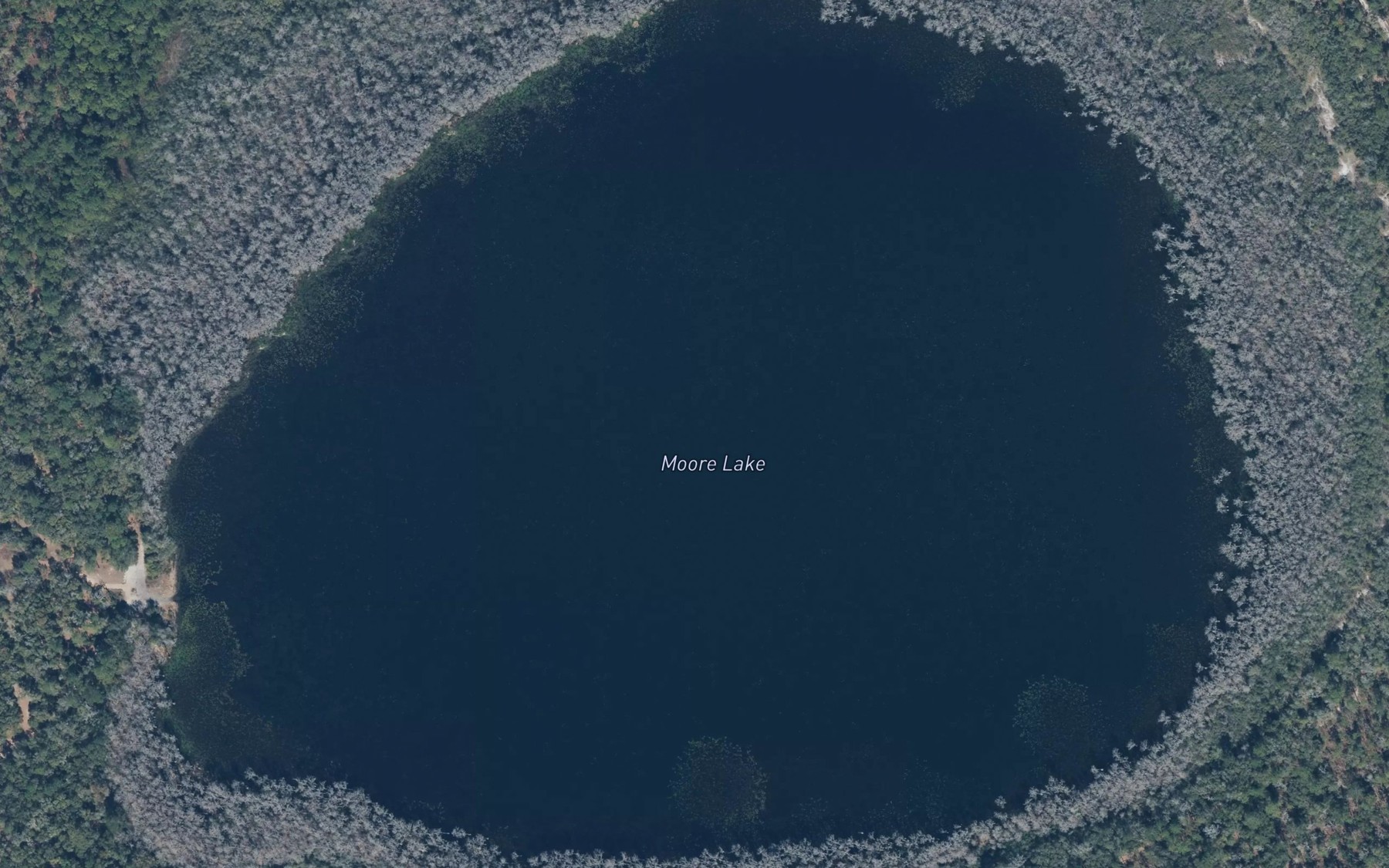 Satellite map of the Moore Lake