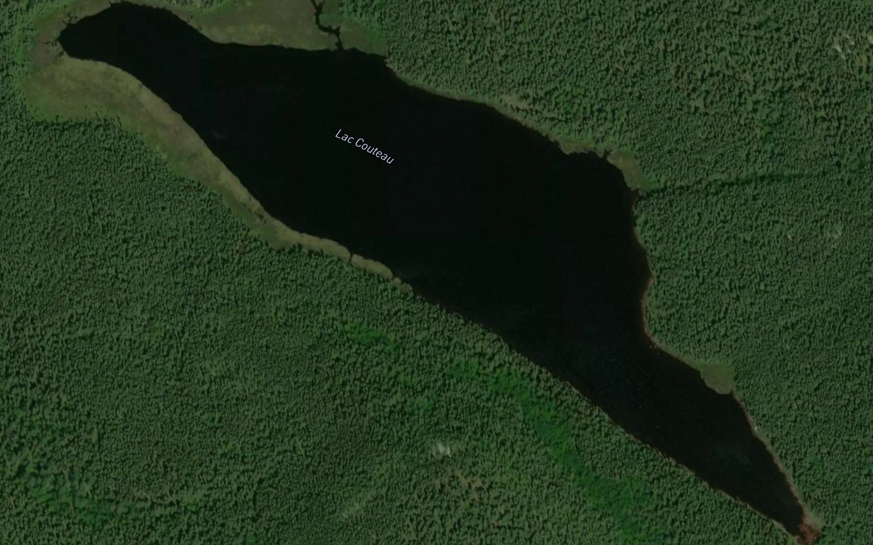 Satellite map of the Lac Couteau