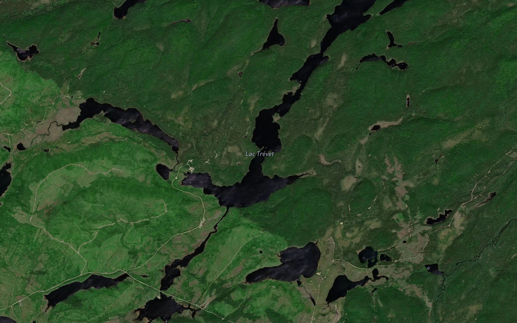 Satellite map of the Lac Trevet