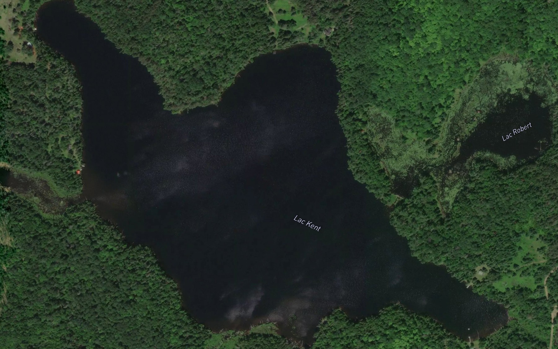 Satellite map of the Lac Kent