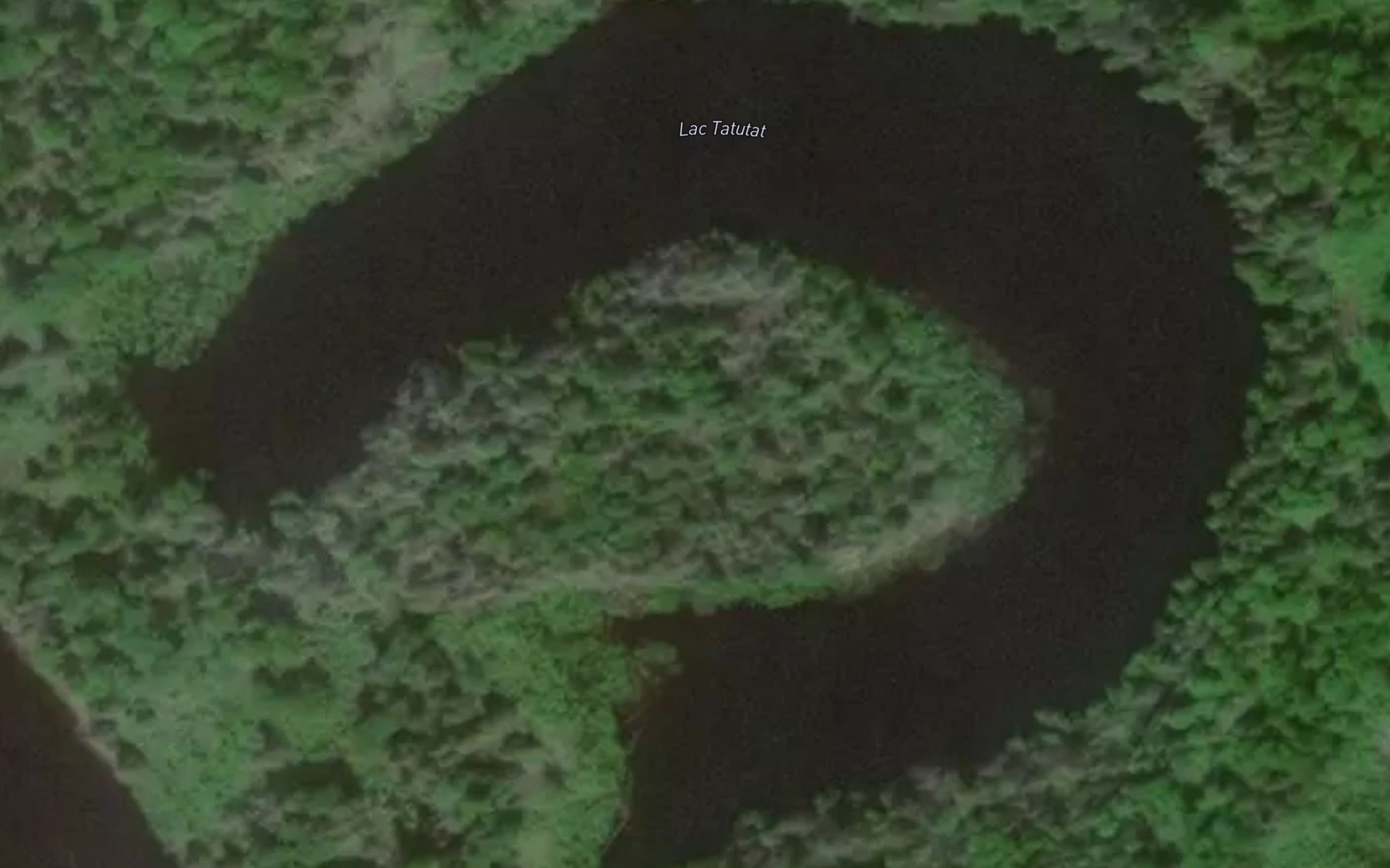 Satellite map of the Lac Tatutat