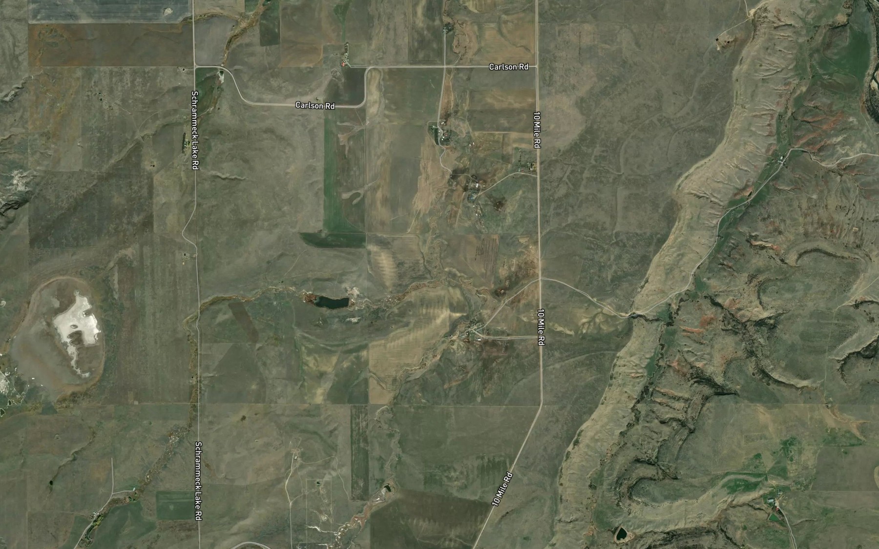 Satellite map of the West Fork Flat Creek