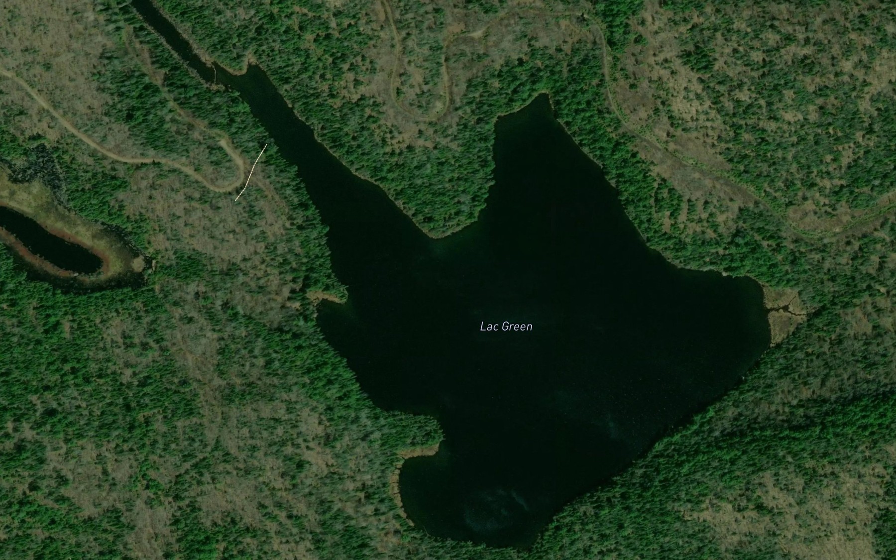 Satellite map of the Lac Green