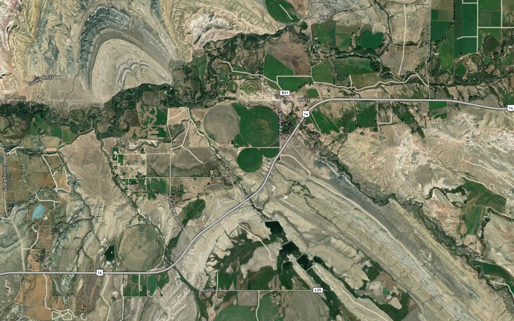 Satellite map of the Thompson Lateral