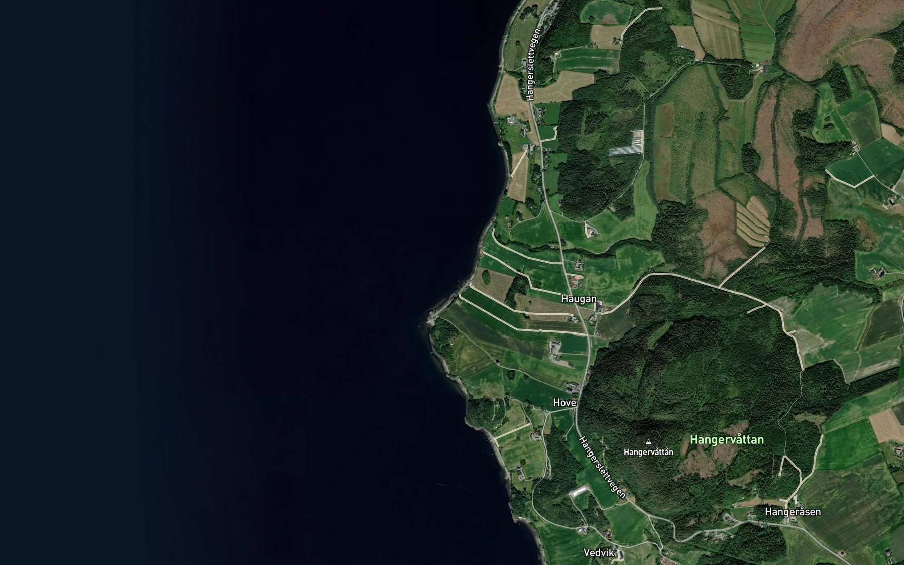 Satellite map of the Haugbukta