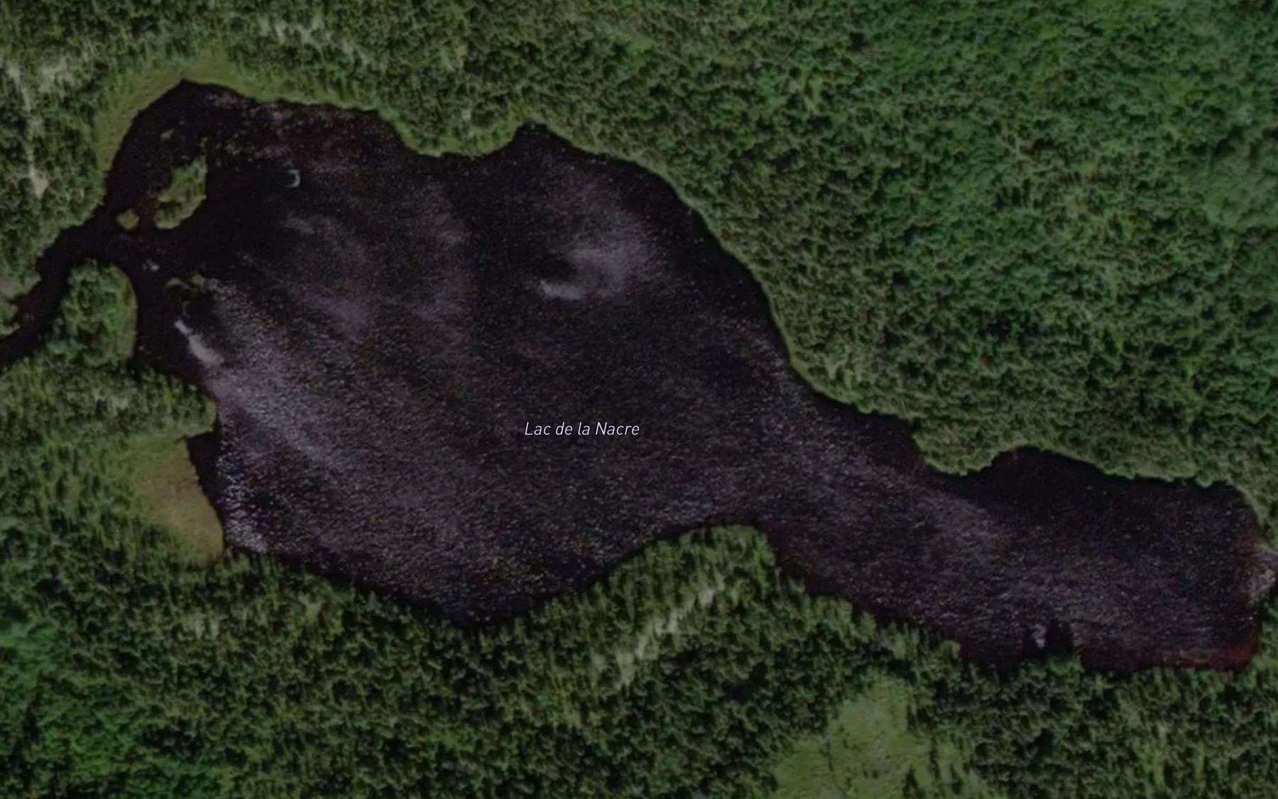 Satellite map of the Lac de la Nacre