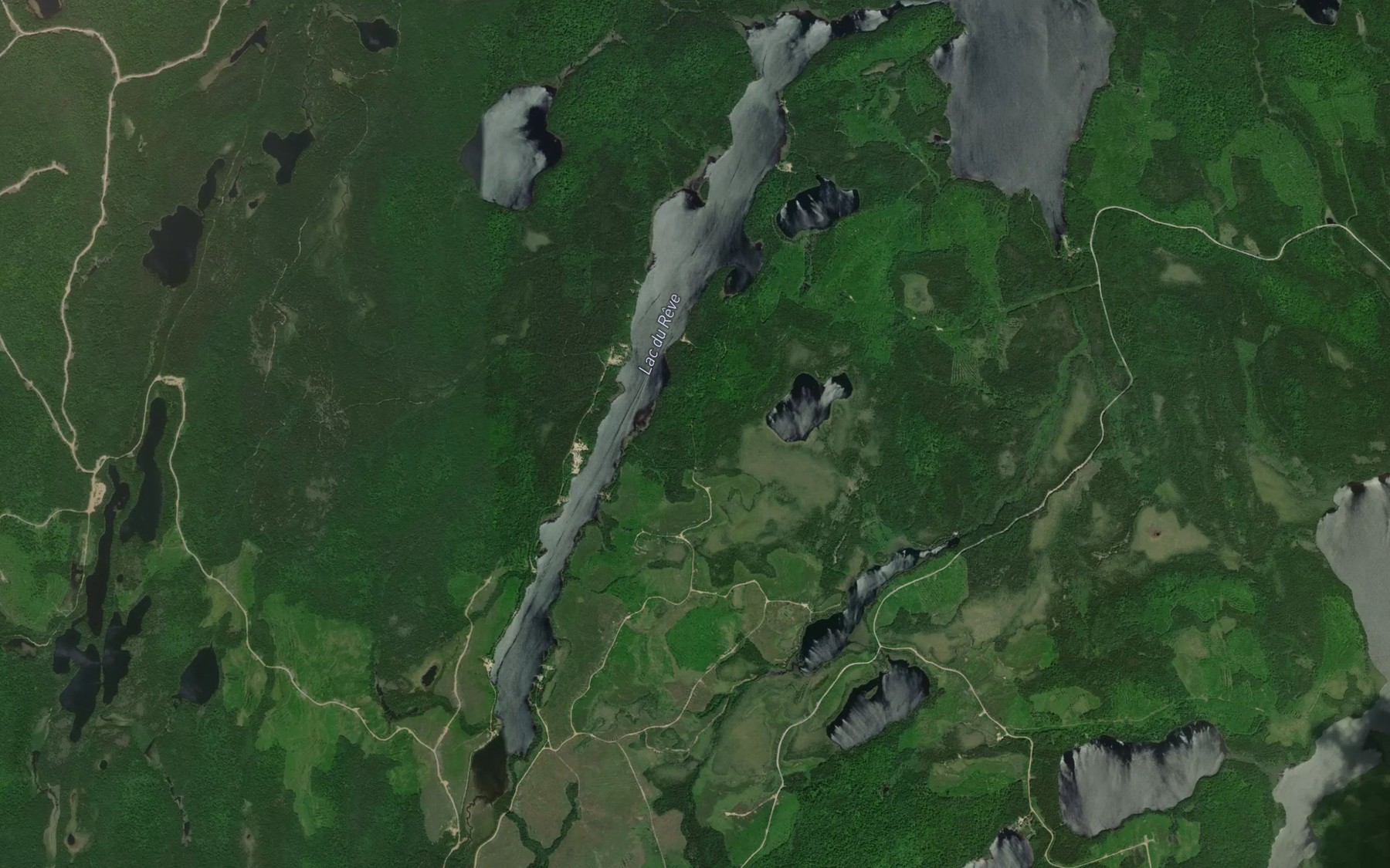 Satellite map of the Lac du Reve