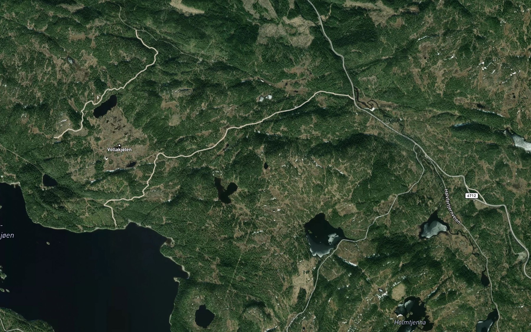 Satellite map of the Kvitbergtjenna