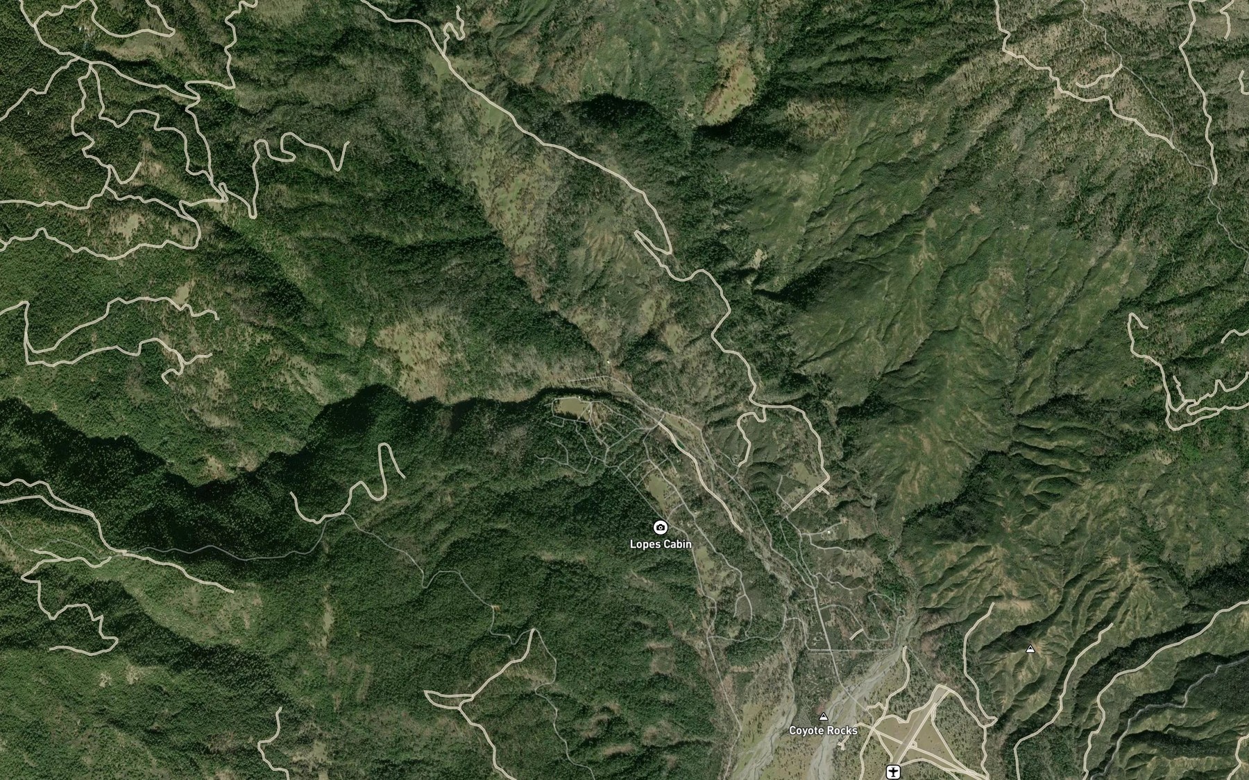 Satellite map of the Mill Creek