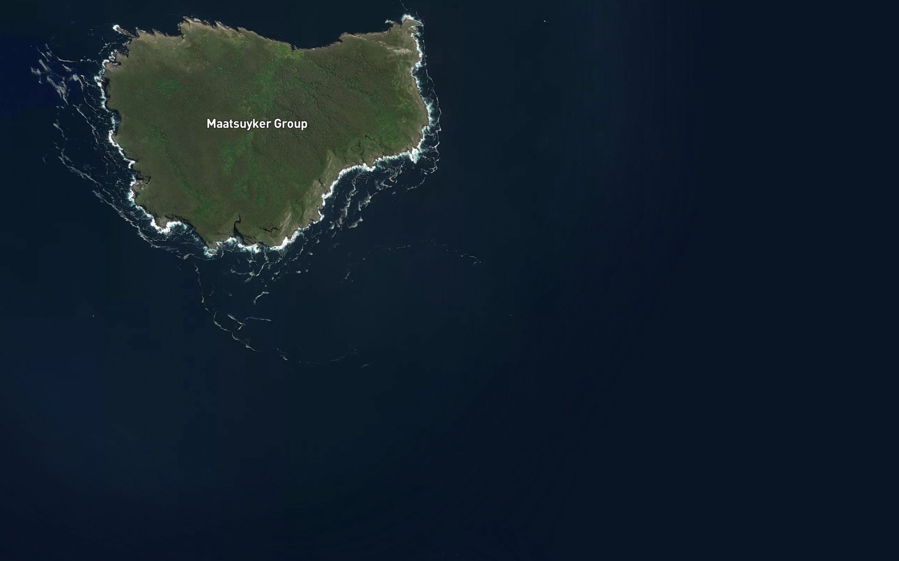 Satellite map of the Bay Of Islands