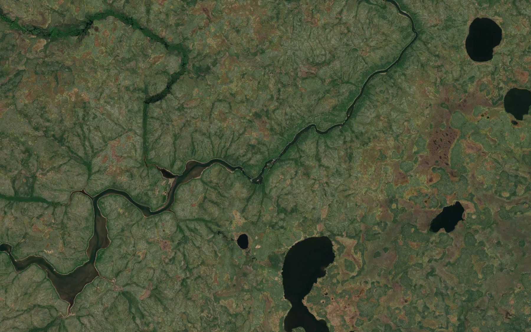 Satellite map of the Asputinasik Rapids