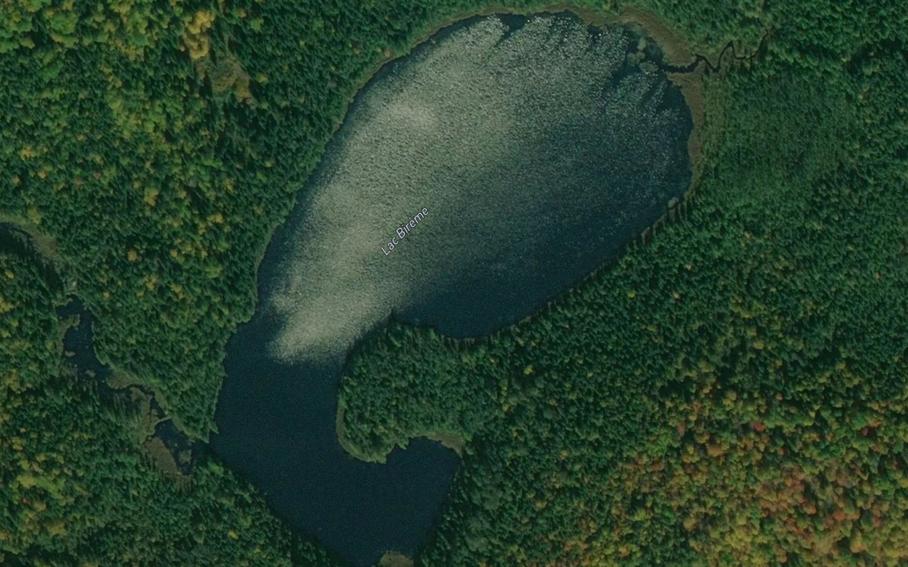Satellite map of the Lac Bireme