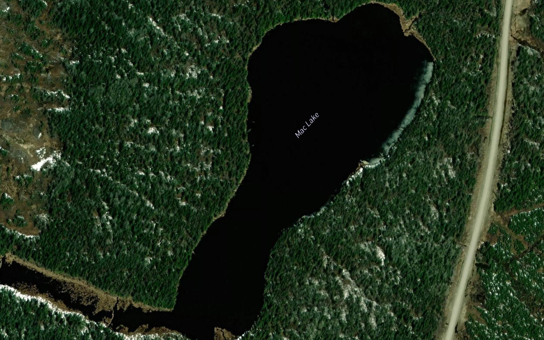 Satellite map of the Mac Lake