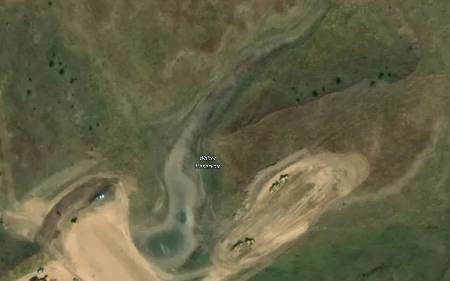 Satellite map of the Walter Reservoir