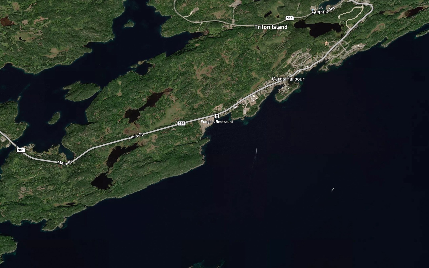 Satellite map of the Butlers Bight