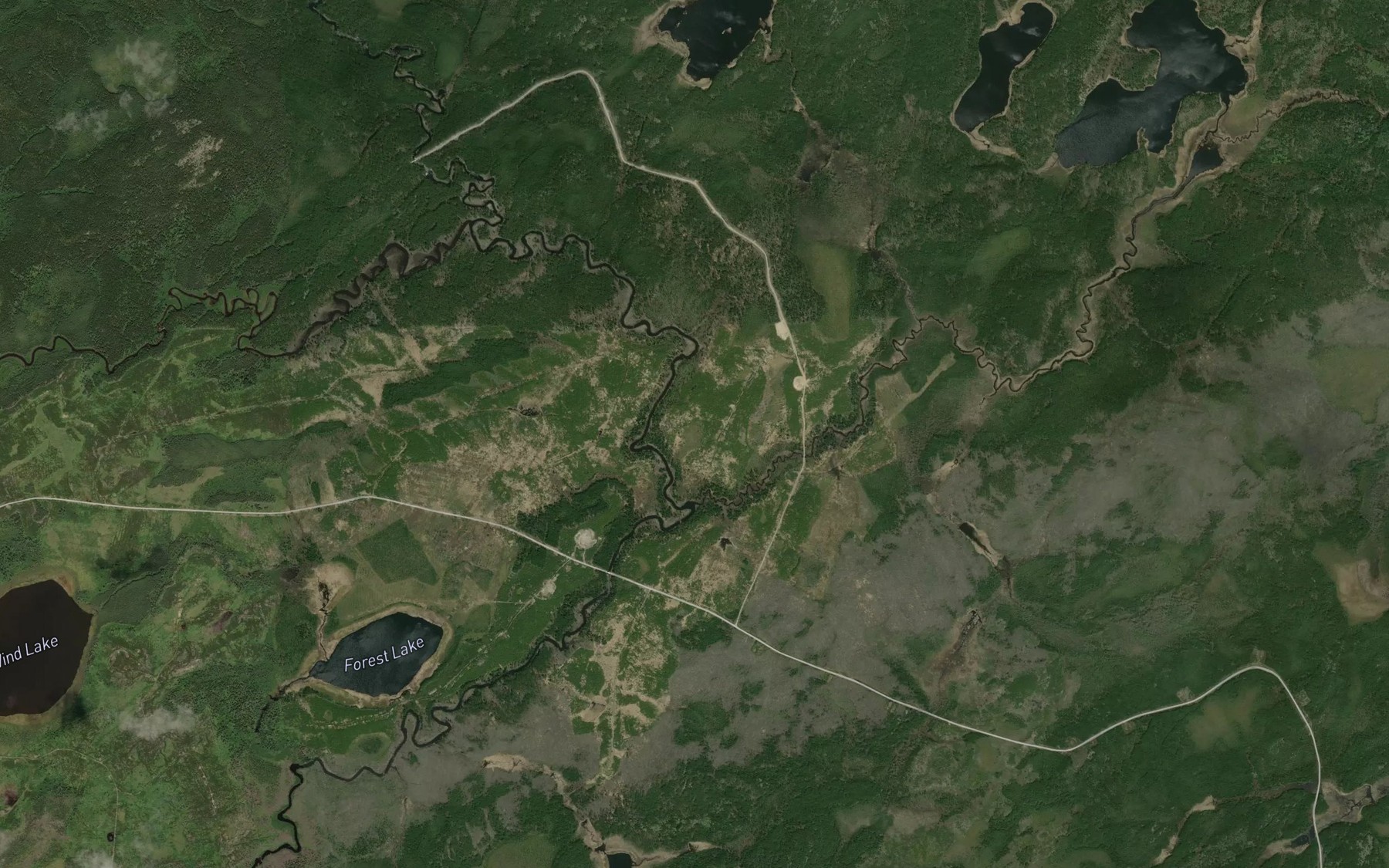 Satellite map of the Pilot Creek