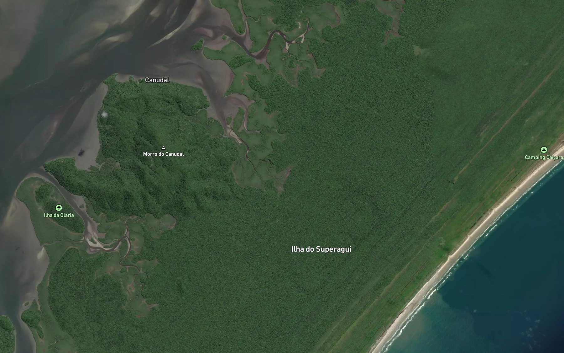 Satellite map of the Rio do Segredo