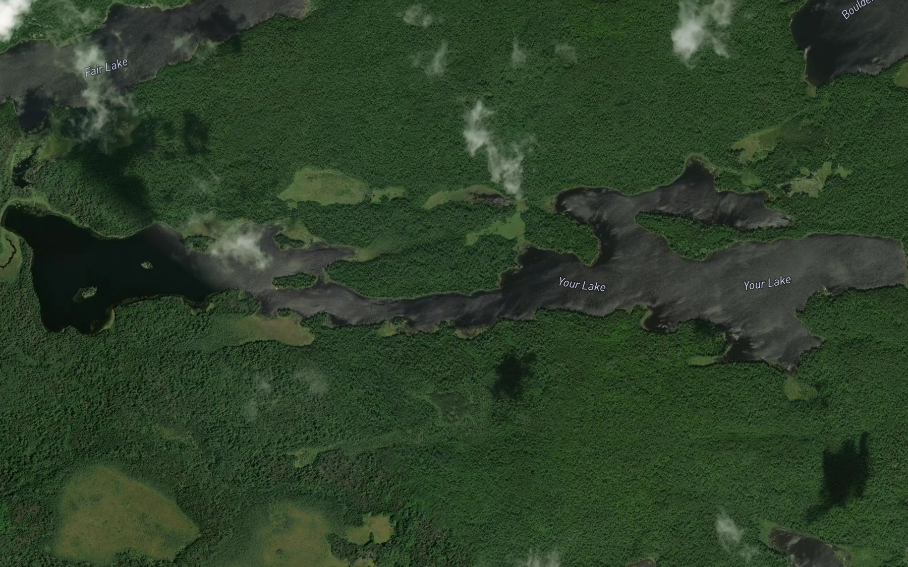 Satellite map of the Your Lake