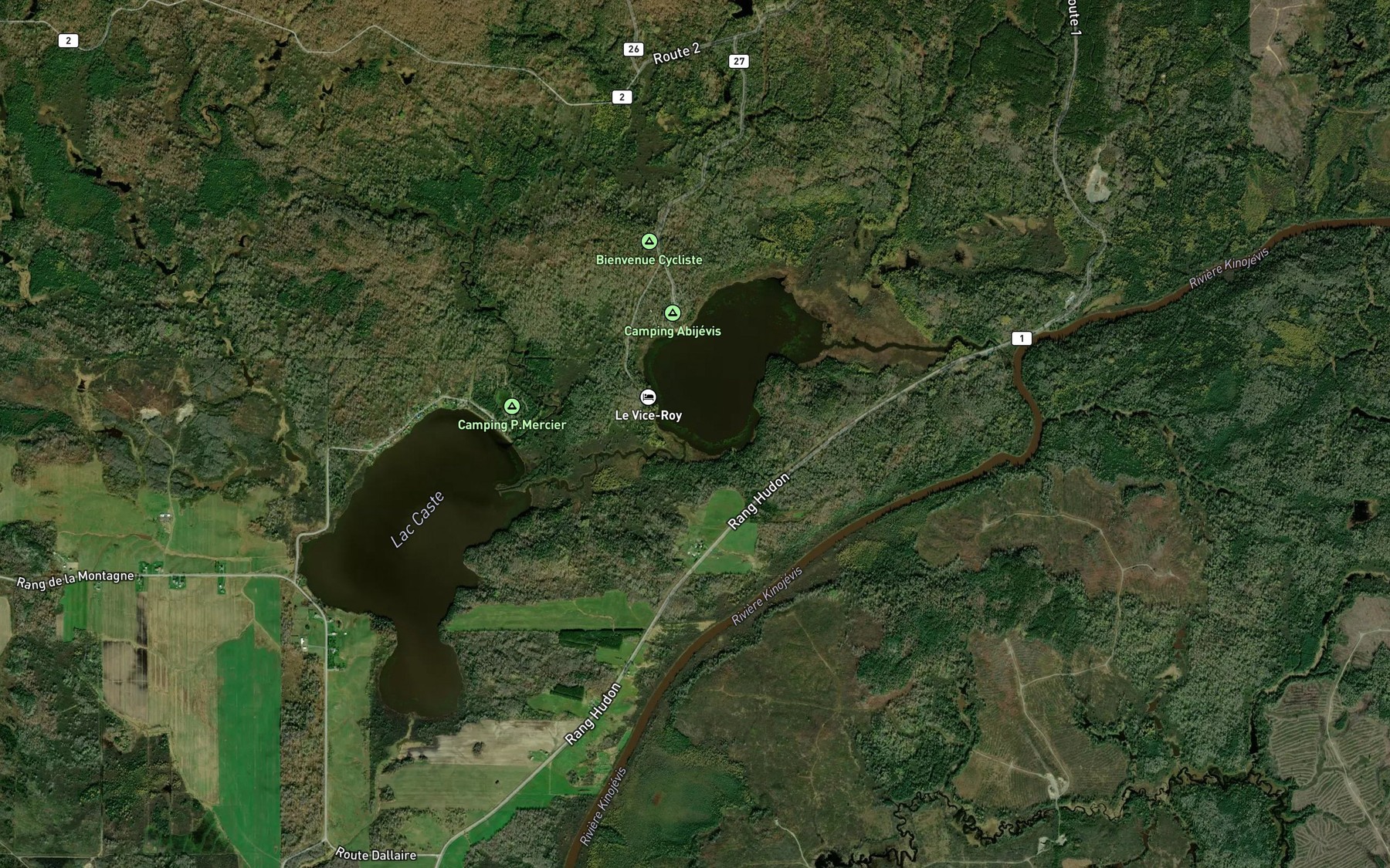 Satellite map of the Ruisseau Caste