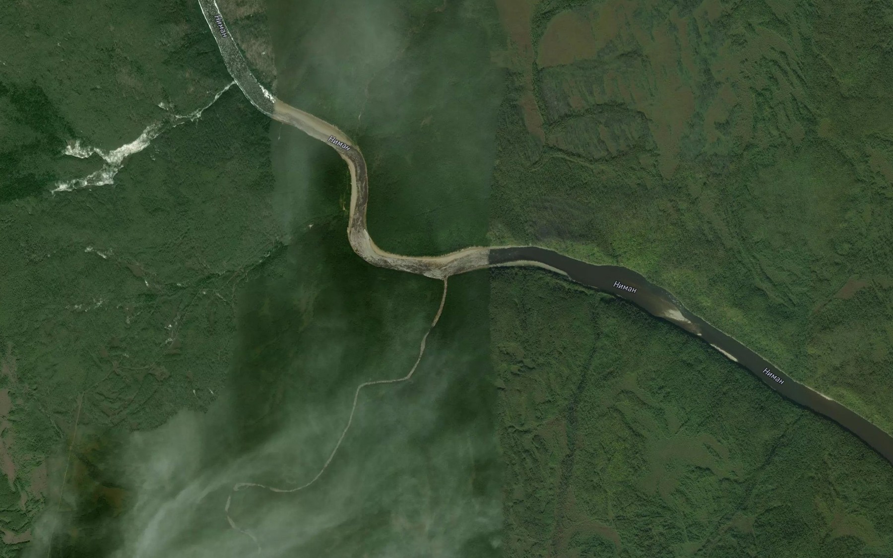 Satellite map of the Alonka