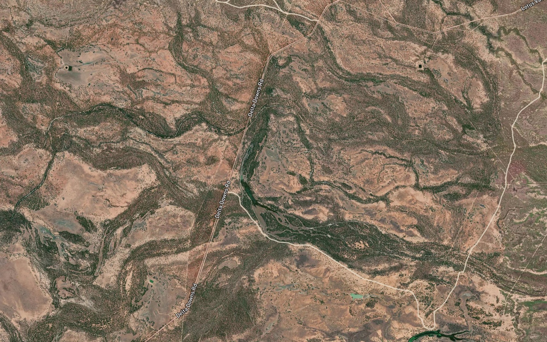 Satellite map of the Bullocky Lagoon