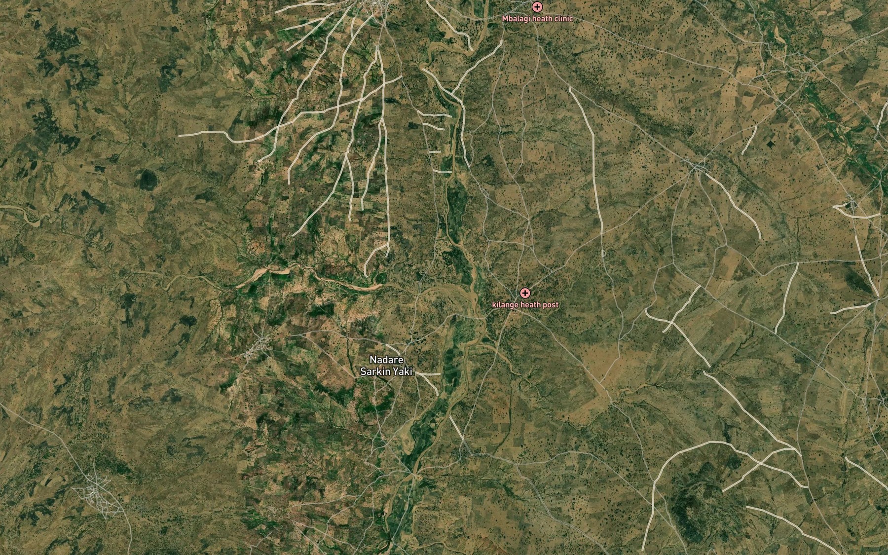 Satellite map of the Mayo Kilange