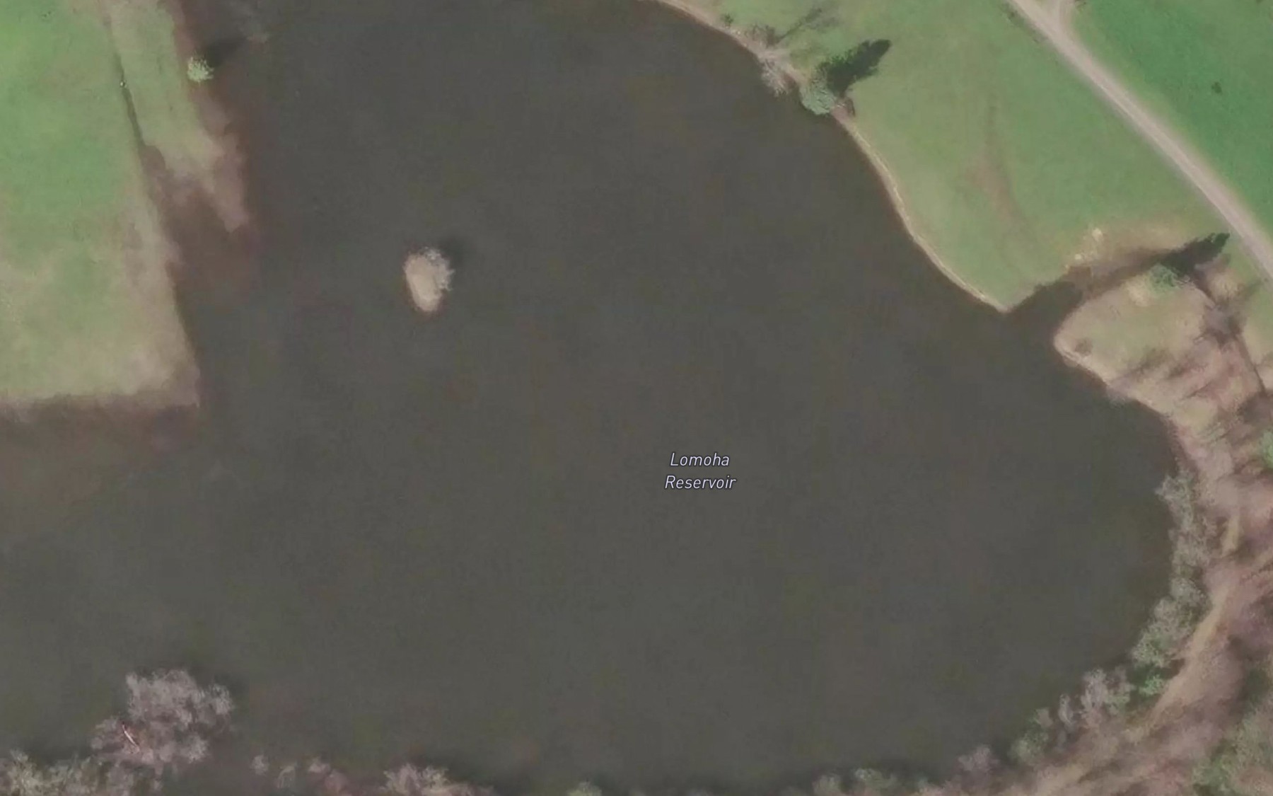 Satellite map of the Lomoha Reservoir
