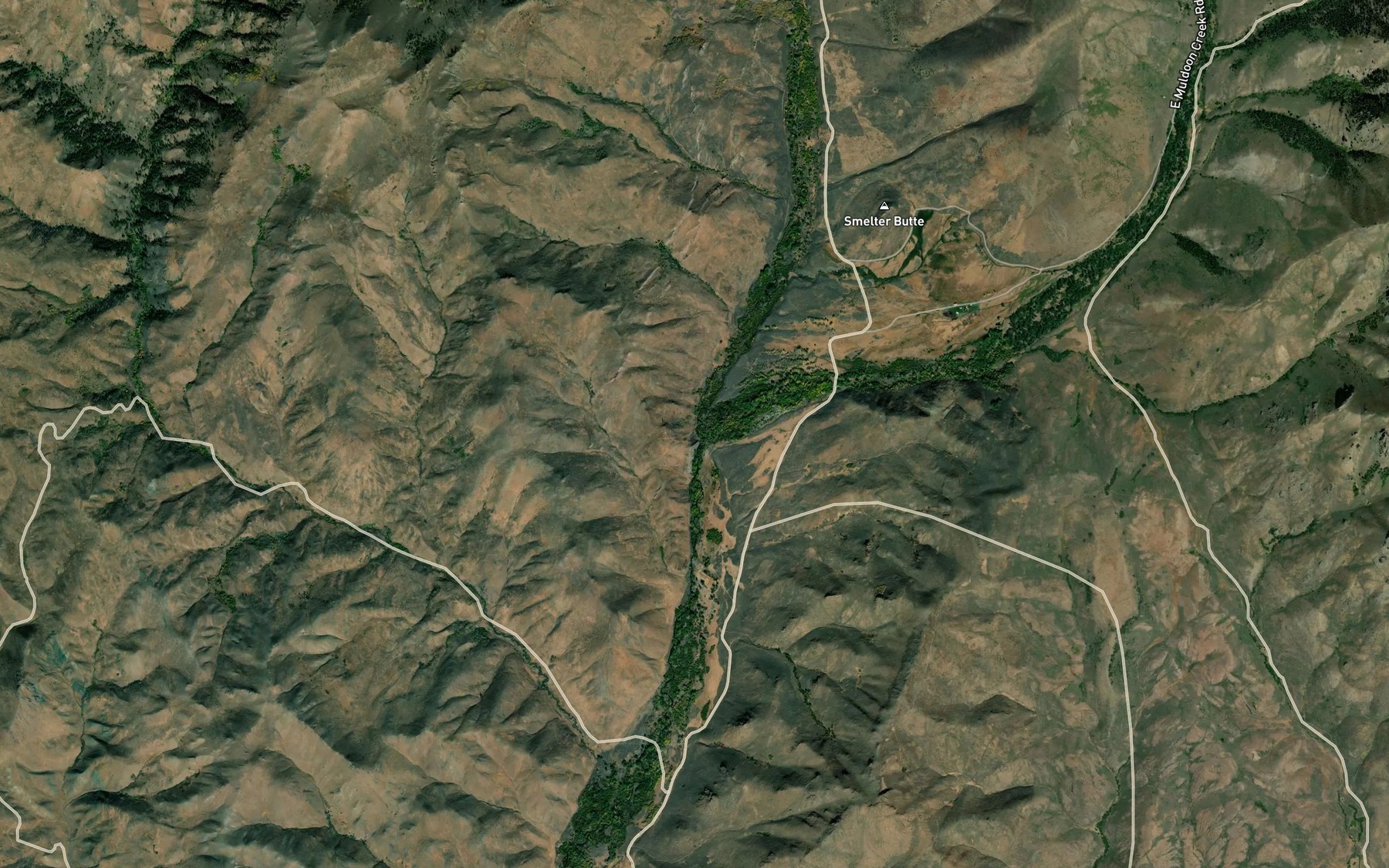 Satellite map of the Copper Creek