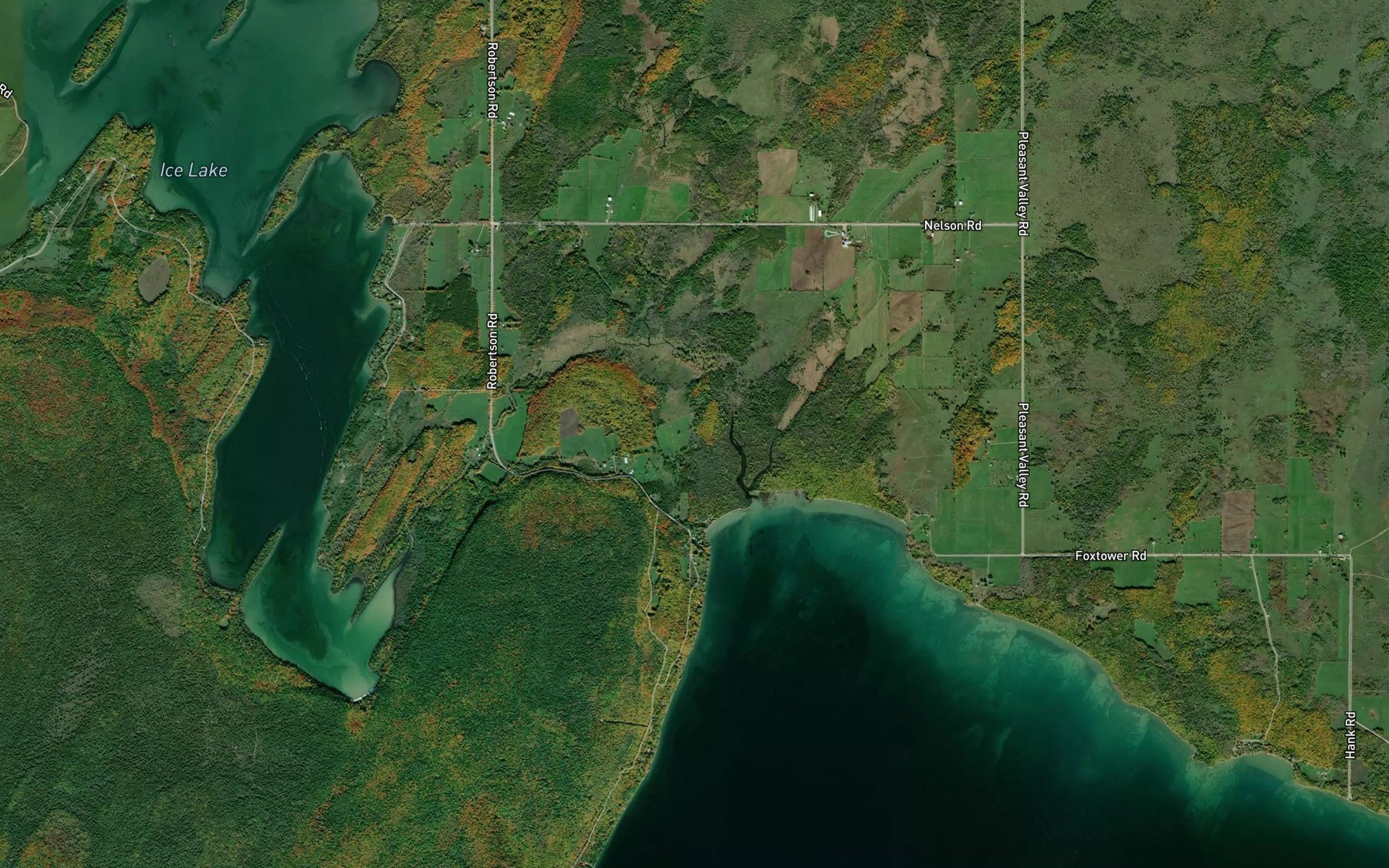 Satellite map of the Robertson Creek