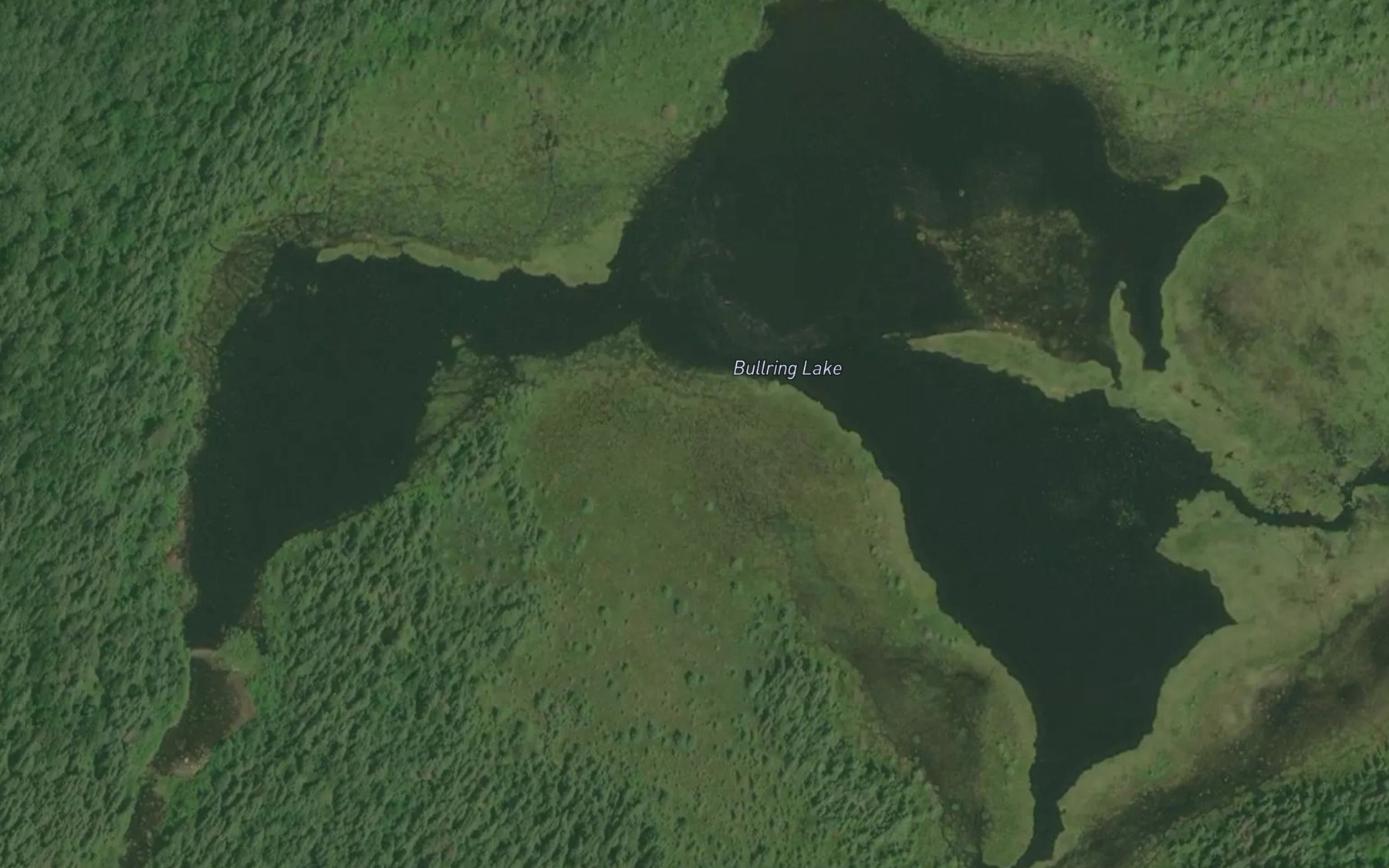 Satellite map of the Bullring Lake