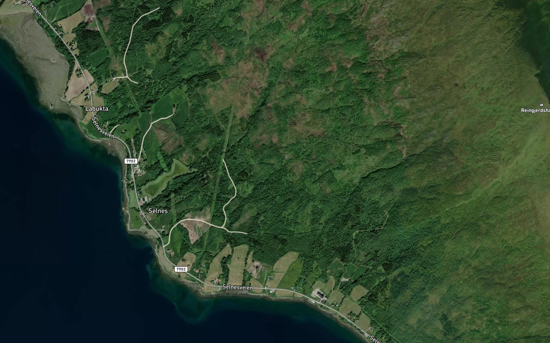 Satellite map of the Kvannelva