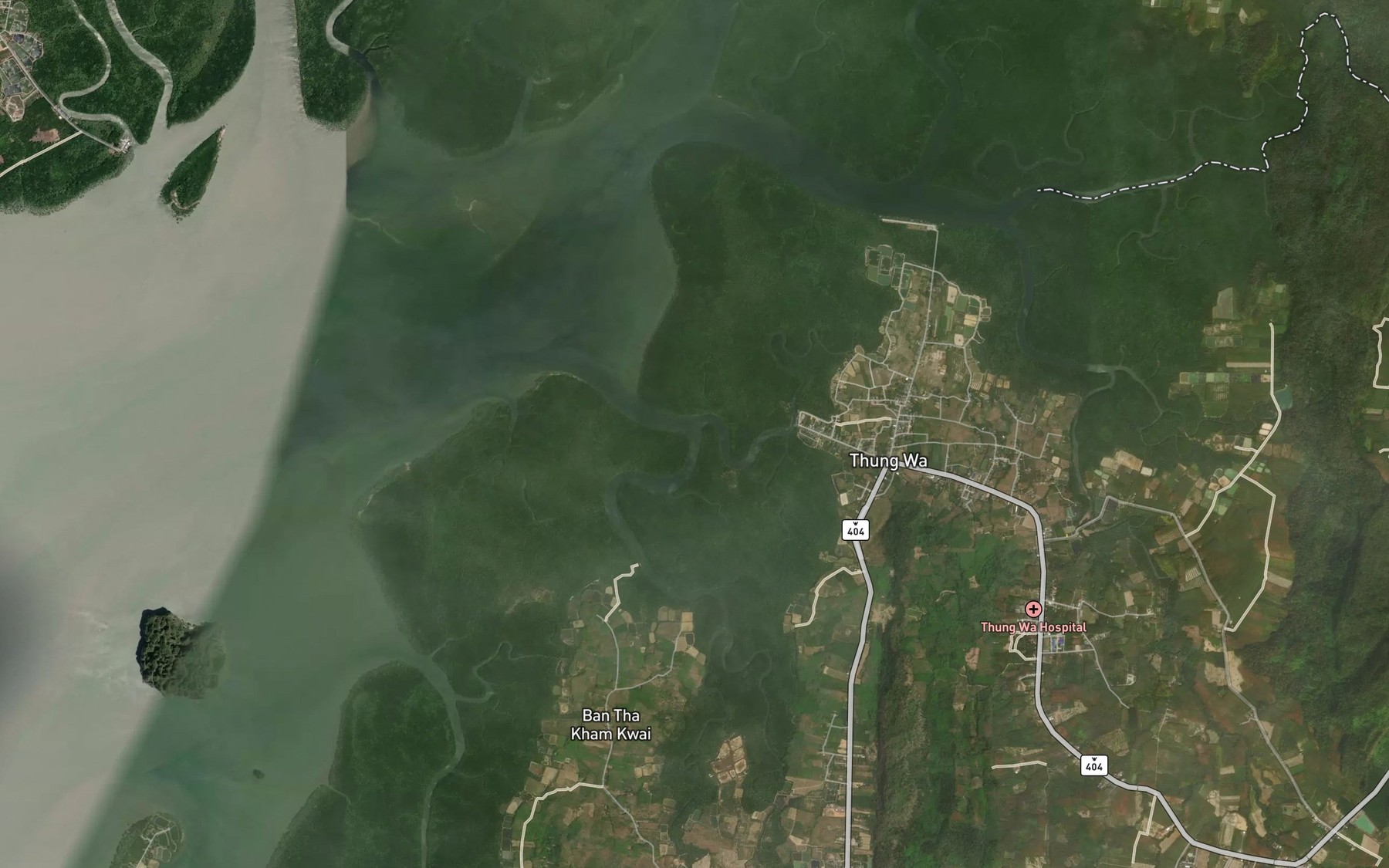 Satellite map of the Khlong Na Thon