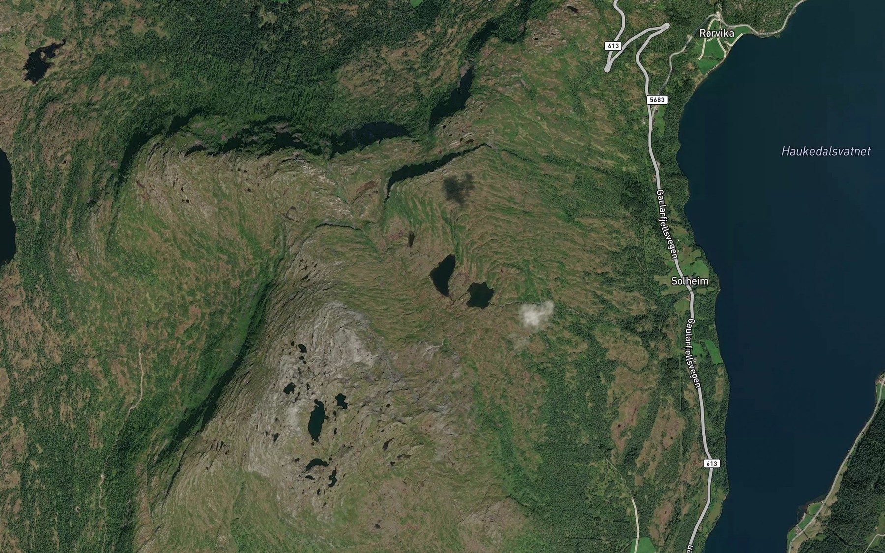 Satellite map of the Medvatnet