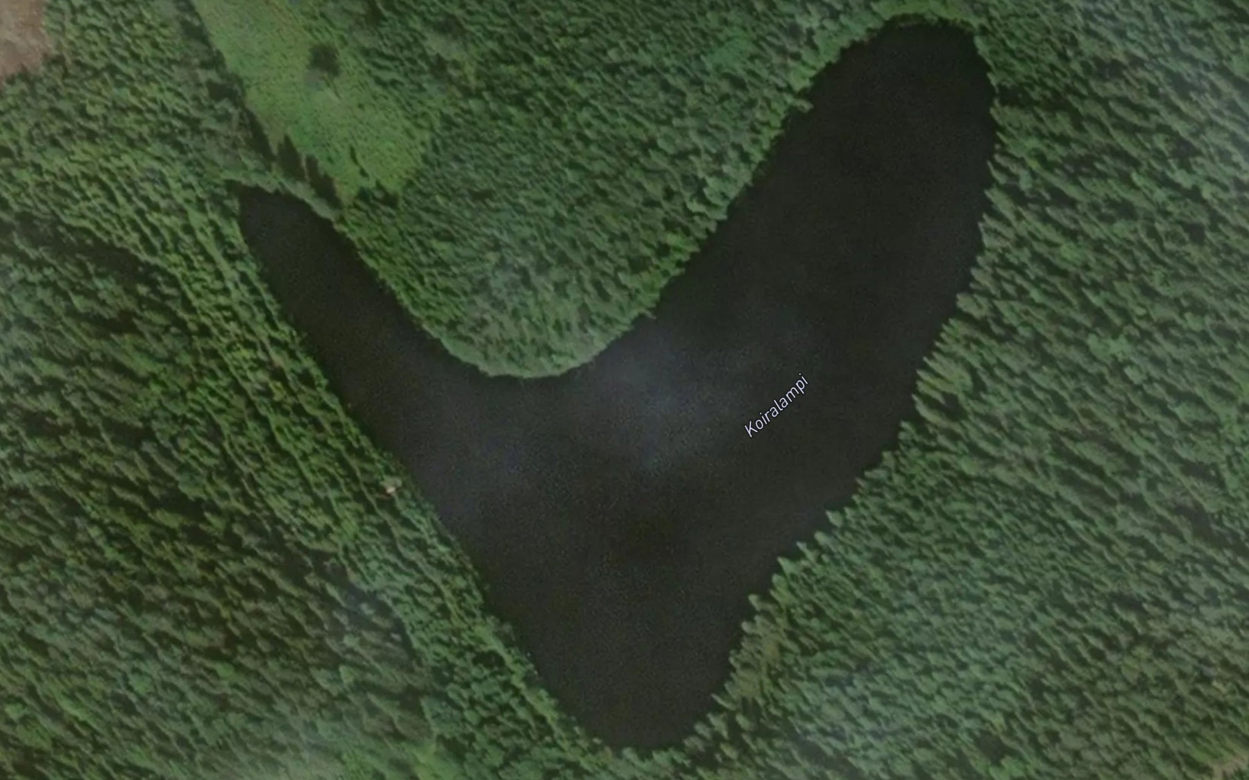 Satellite map of the Koiralampi
