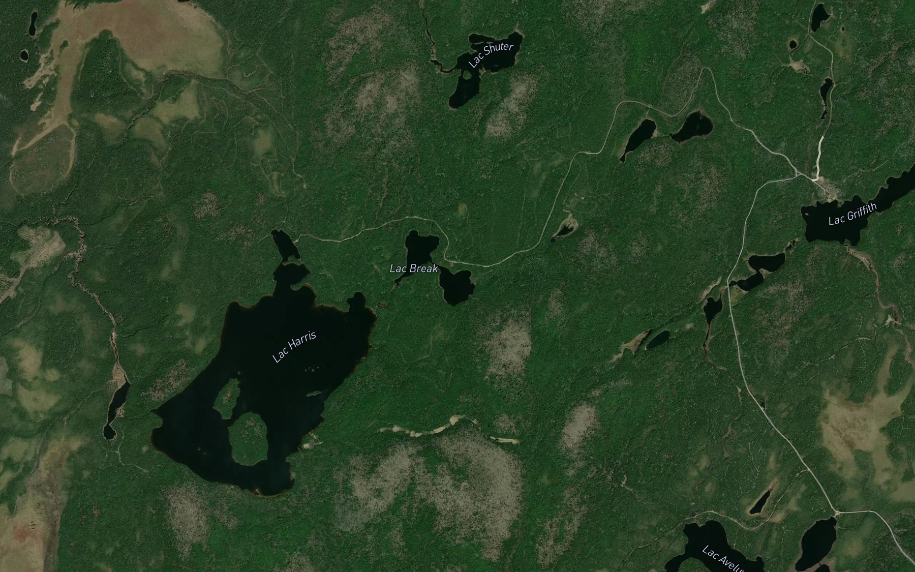 Satellite map of the Lac Bancroft