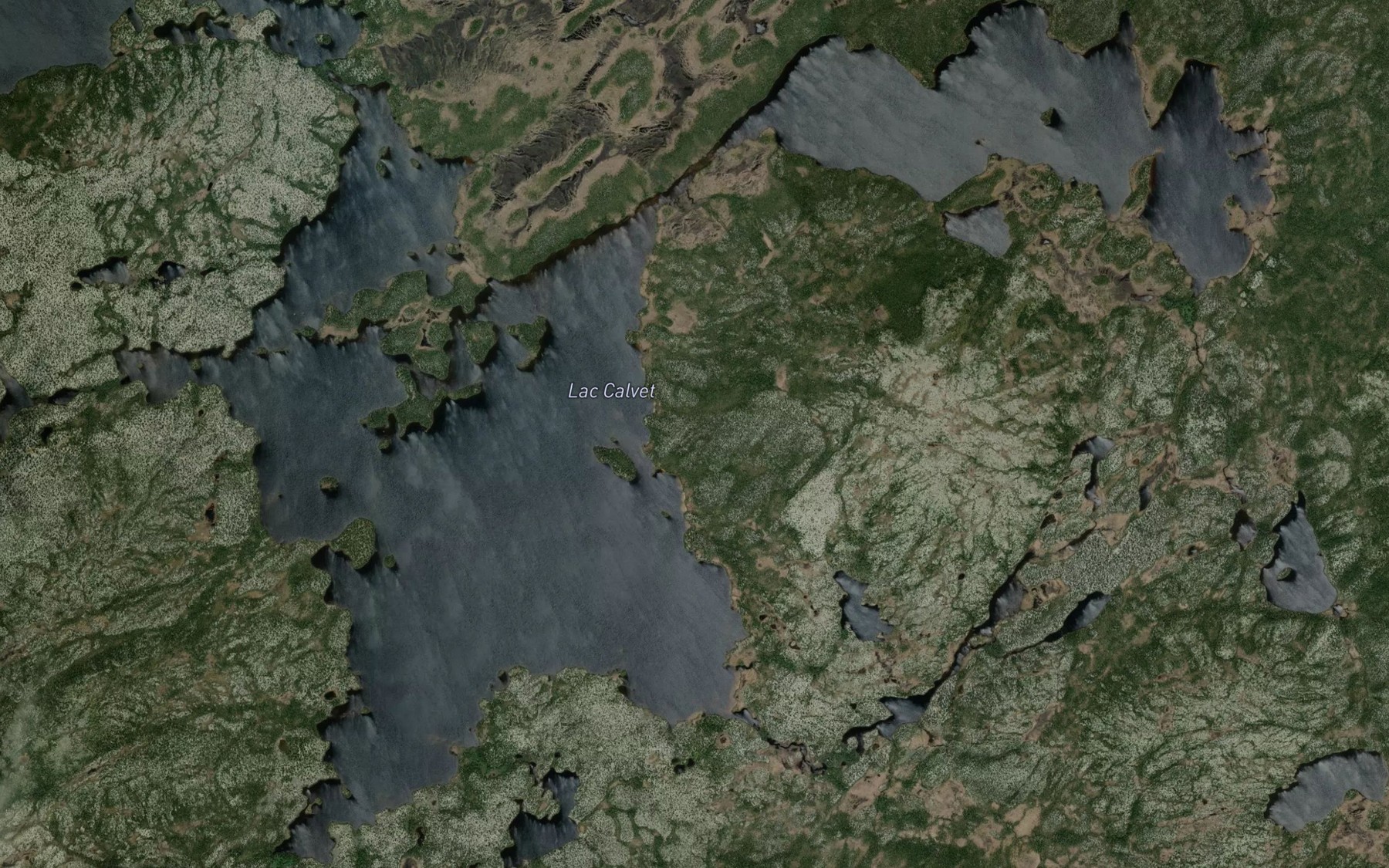 Satellite map of the Lac Calvet