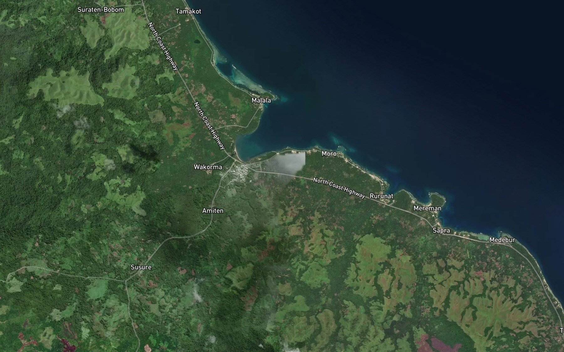 Satellite map of the Nimuru River