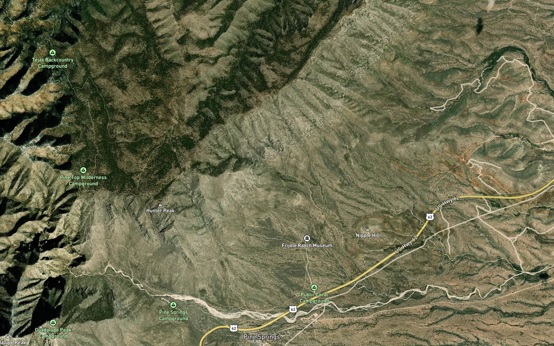 Satellite map of the Smith Spring