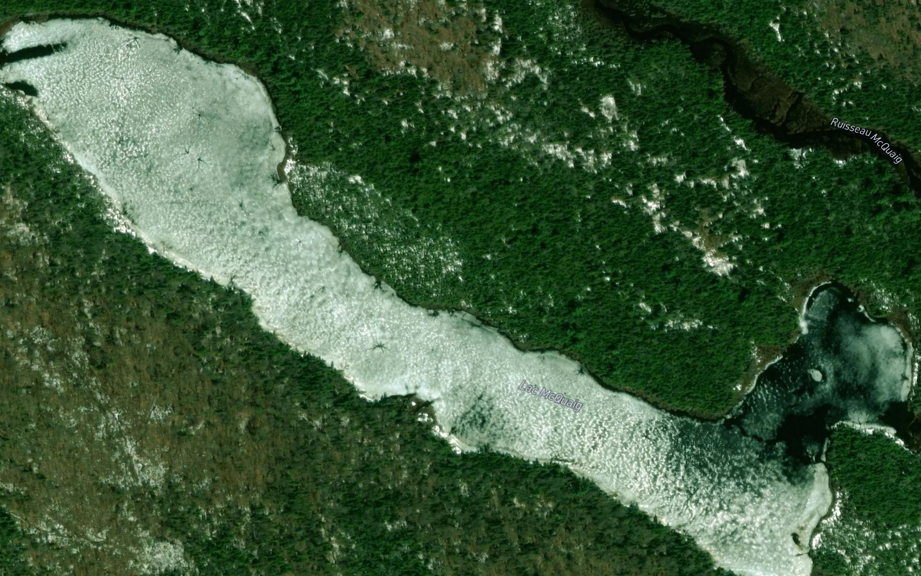 Satellite map of the Lac McQuaig