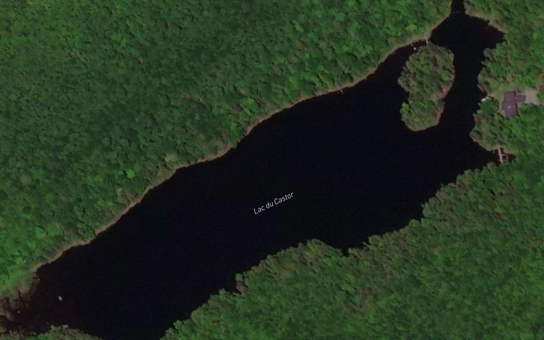 Satellite map of the Lac du Castor