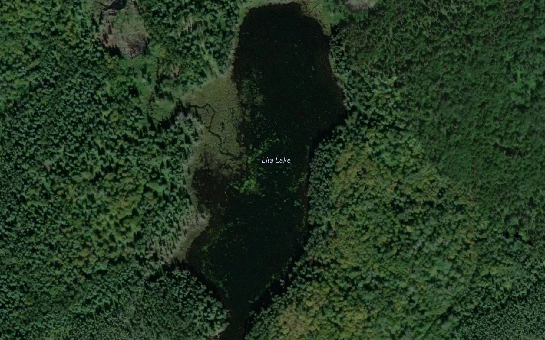 Satellite map of the Lita Lake