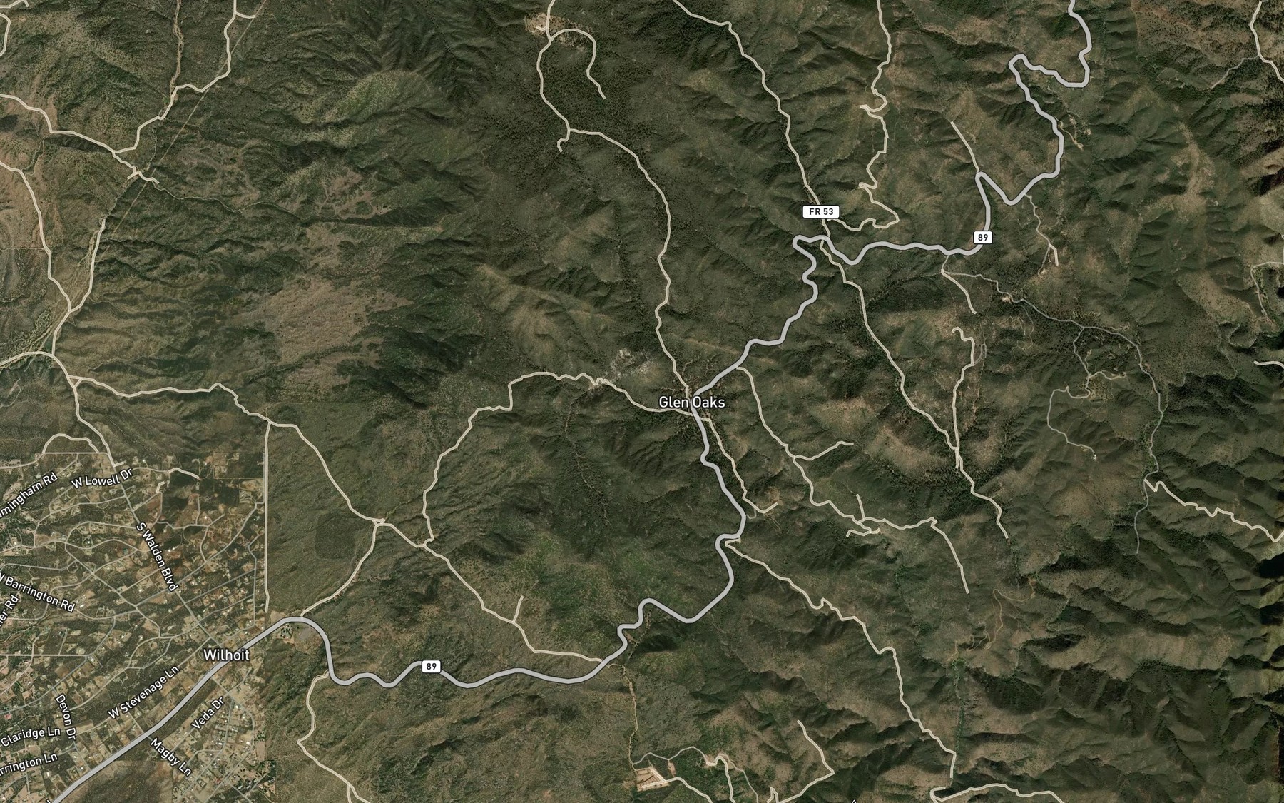 Satellite map of the Glen Oaks Spring