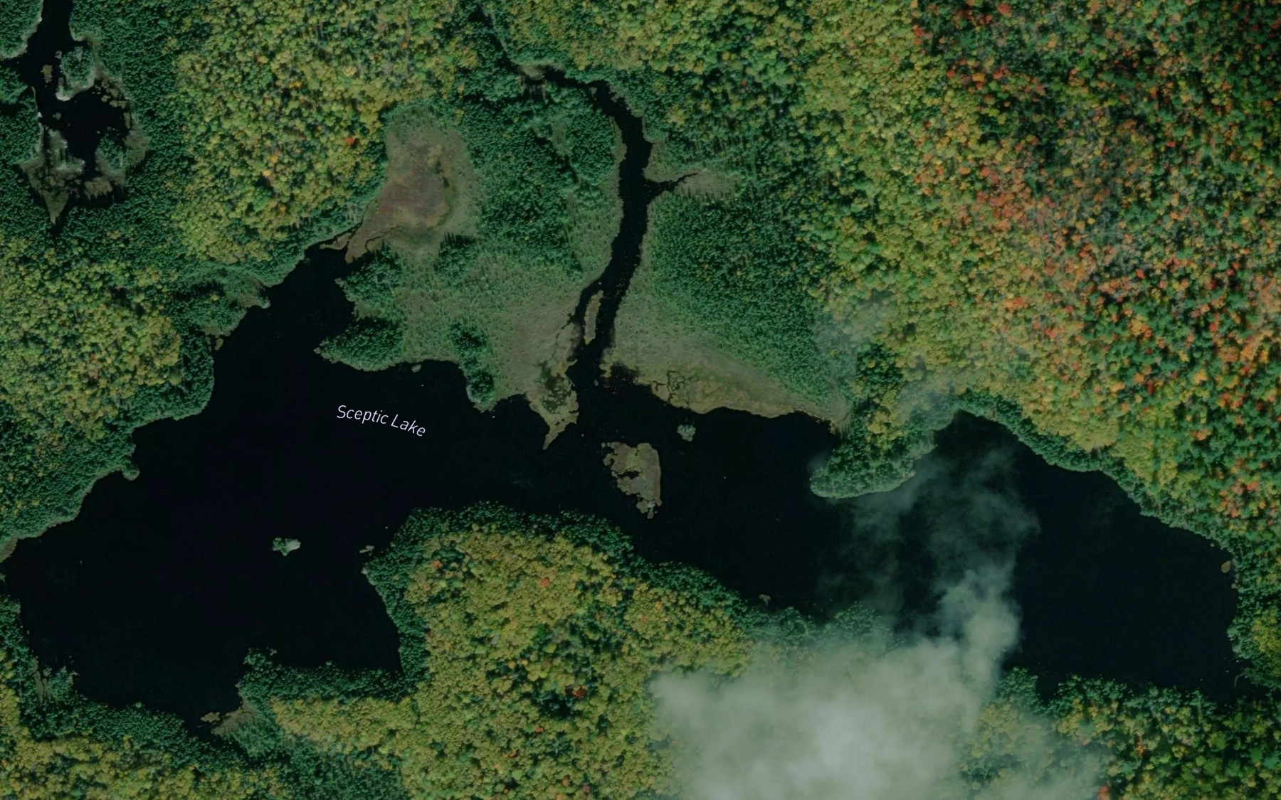 Satellite map of the Sceptic Lake