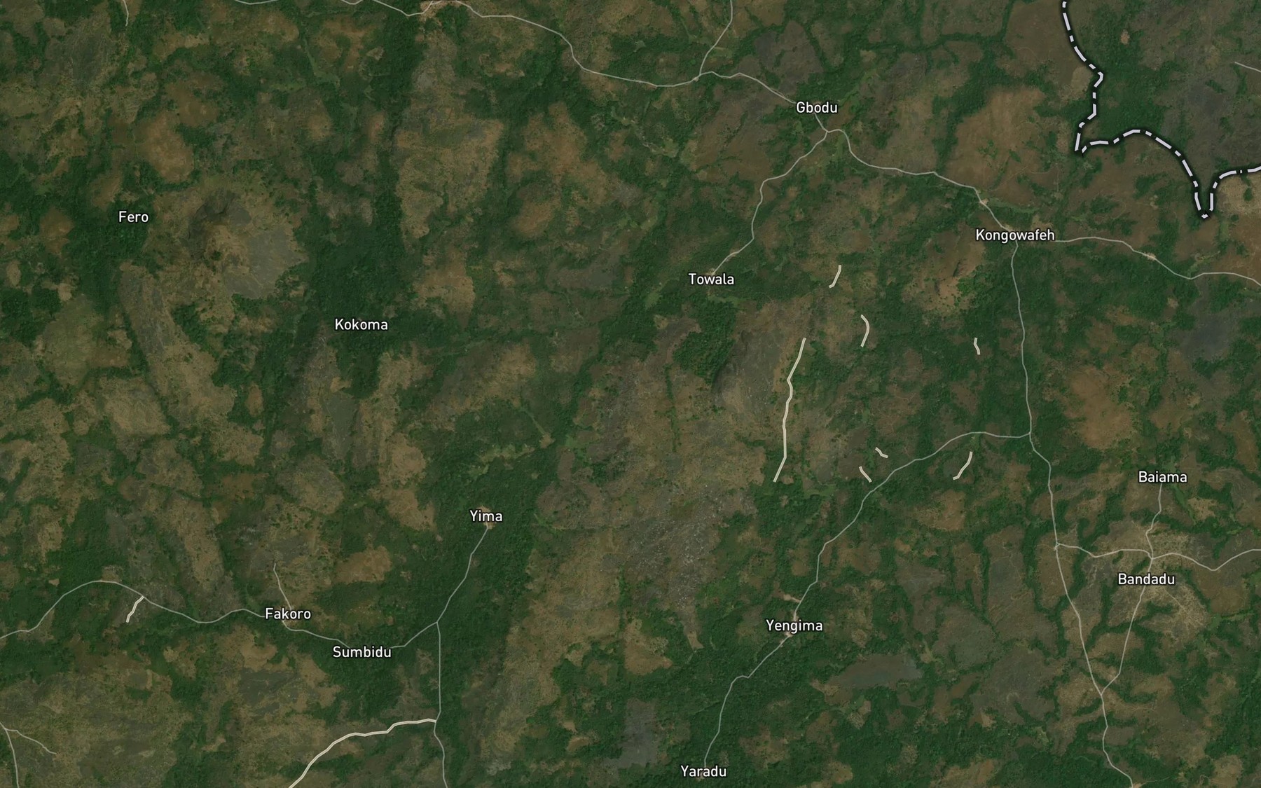 Satellite map of the Tano