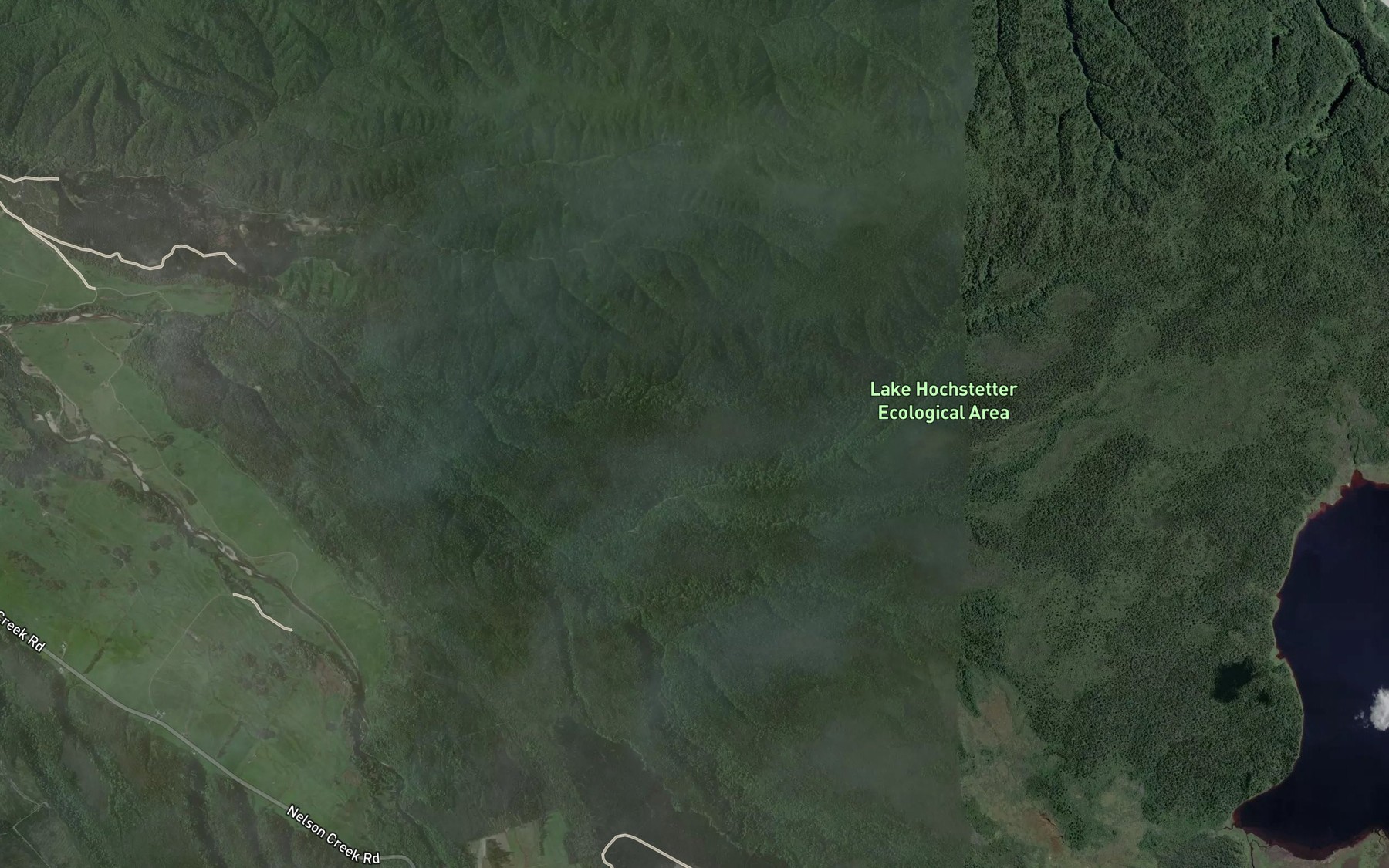 Satellite map of the Sinclairs Creek