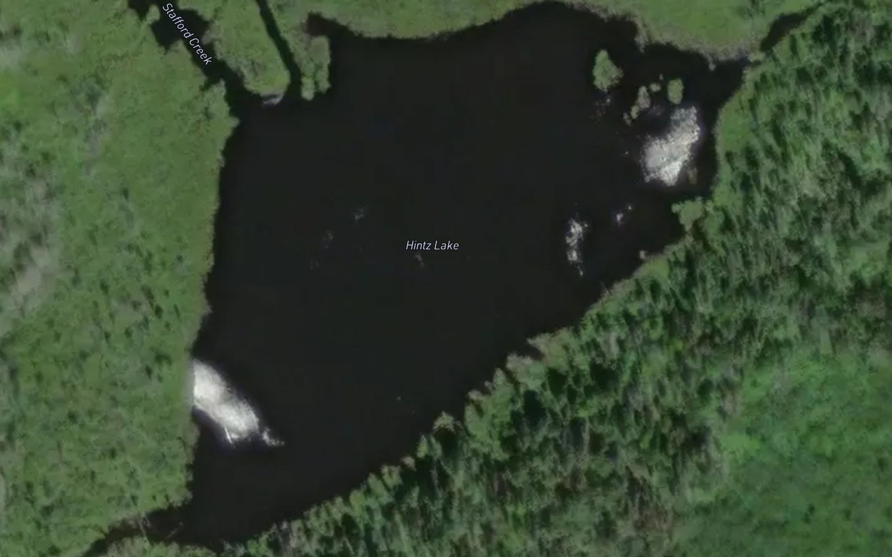 Satellite map of the Hintz Lake