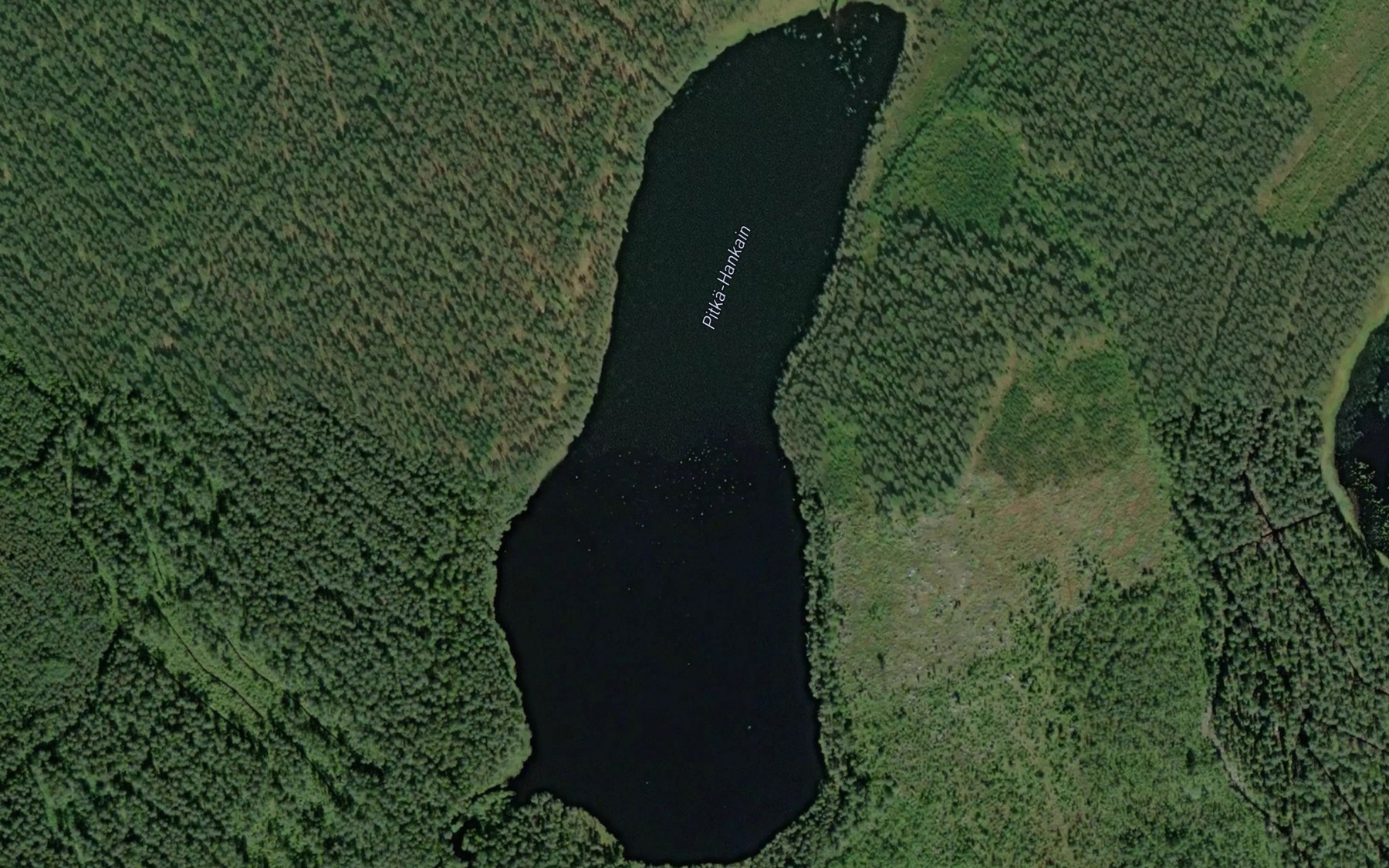 Satellite map of the Pitka-Hankain