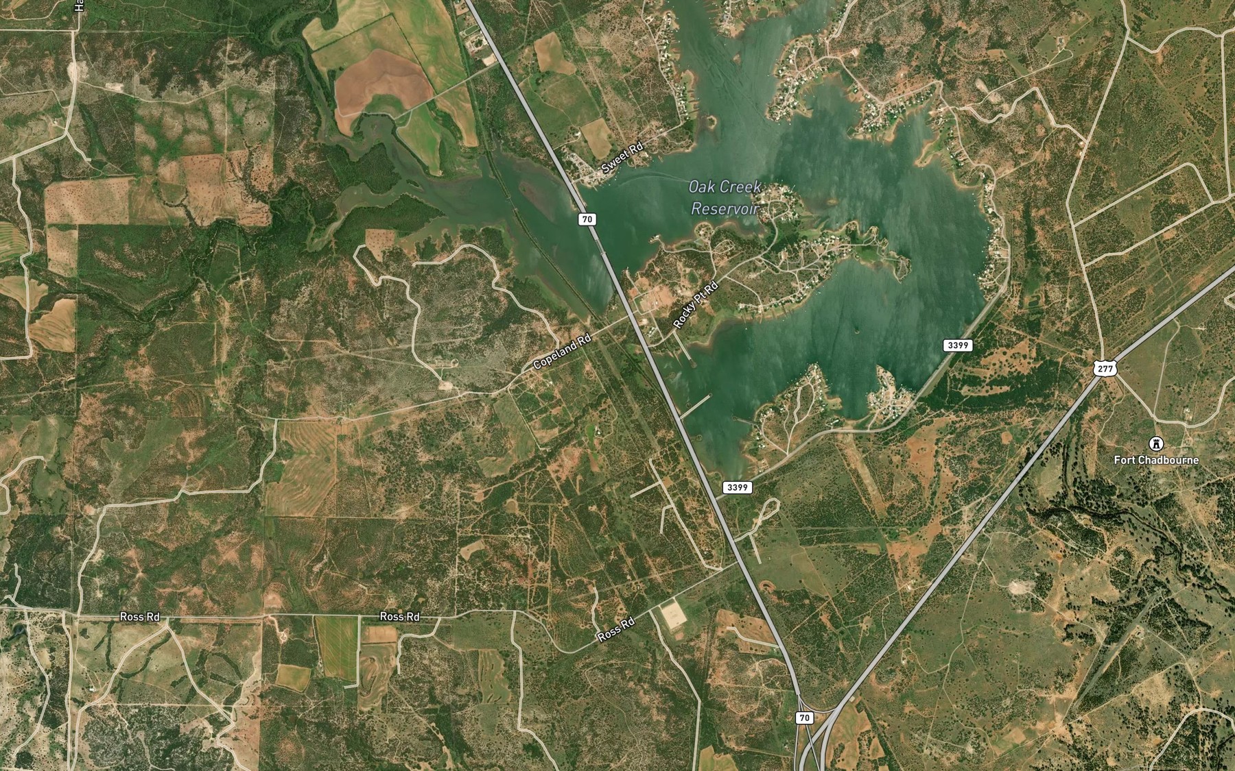 Satellite map of the Kaiser Creek