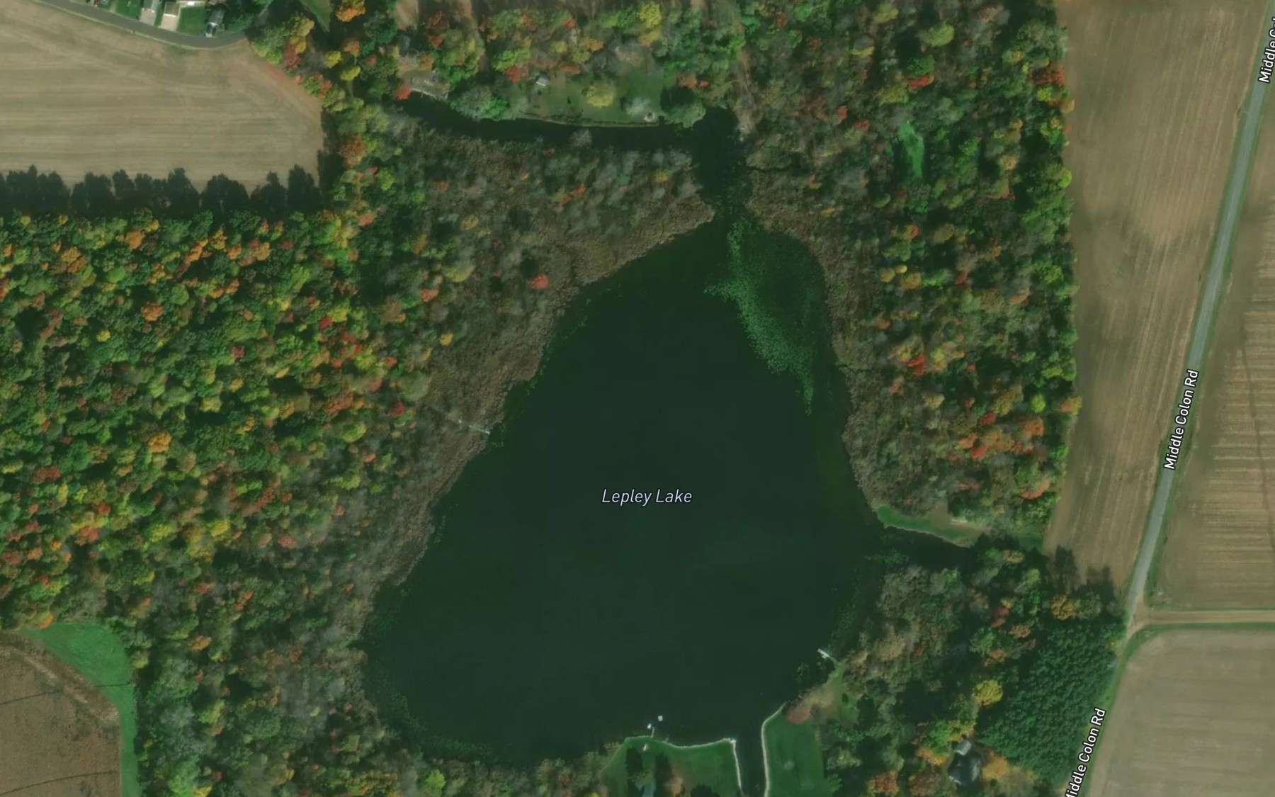Satellite map of the Lepley Lake